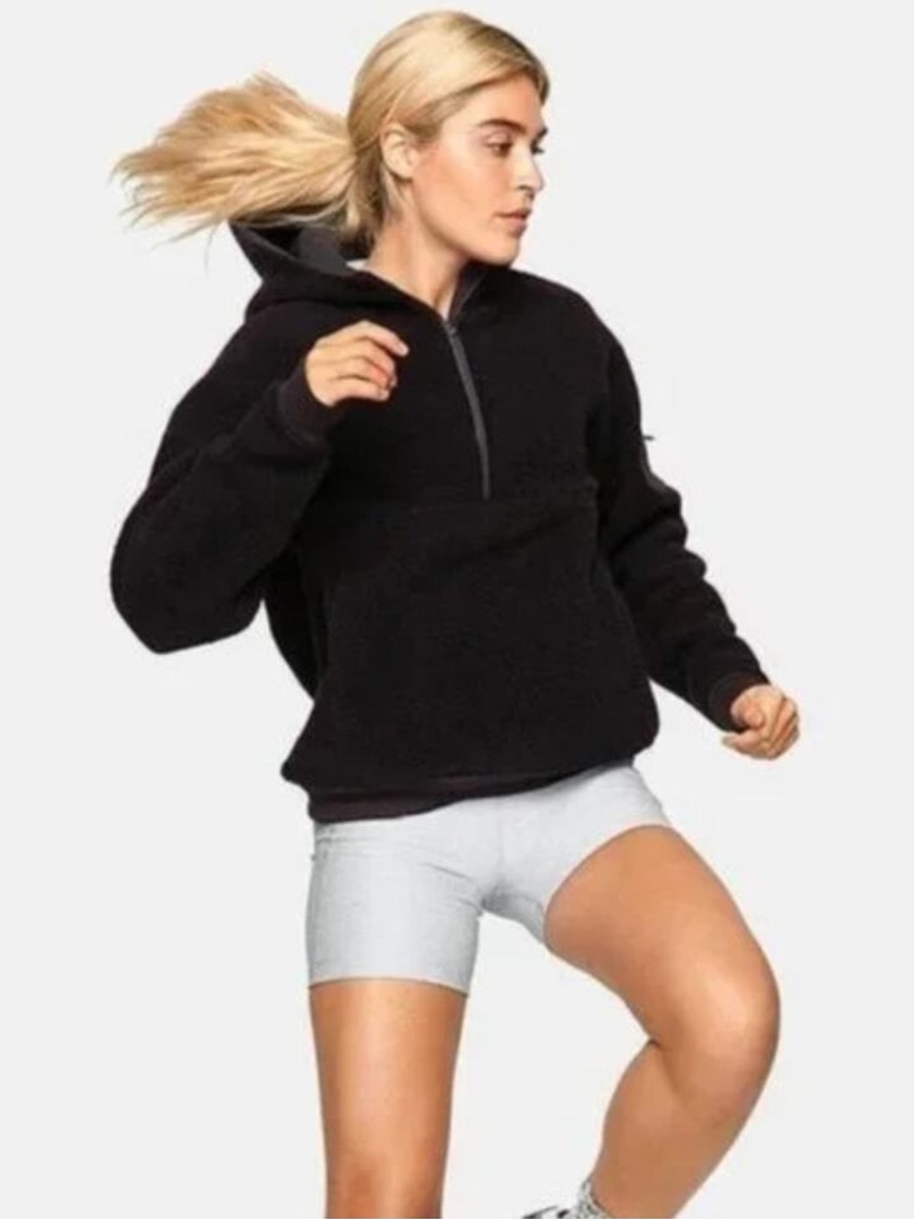 Outdoor Voices Megafleece 1/2 Zip Hoodie, Wool Blend